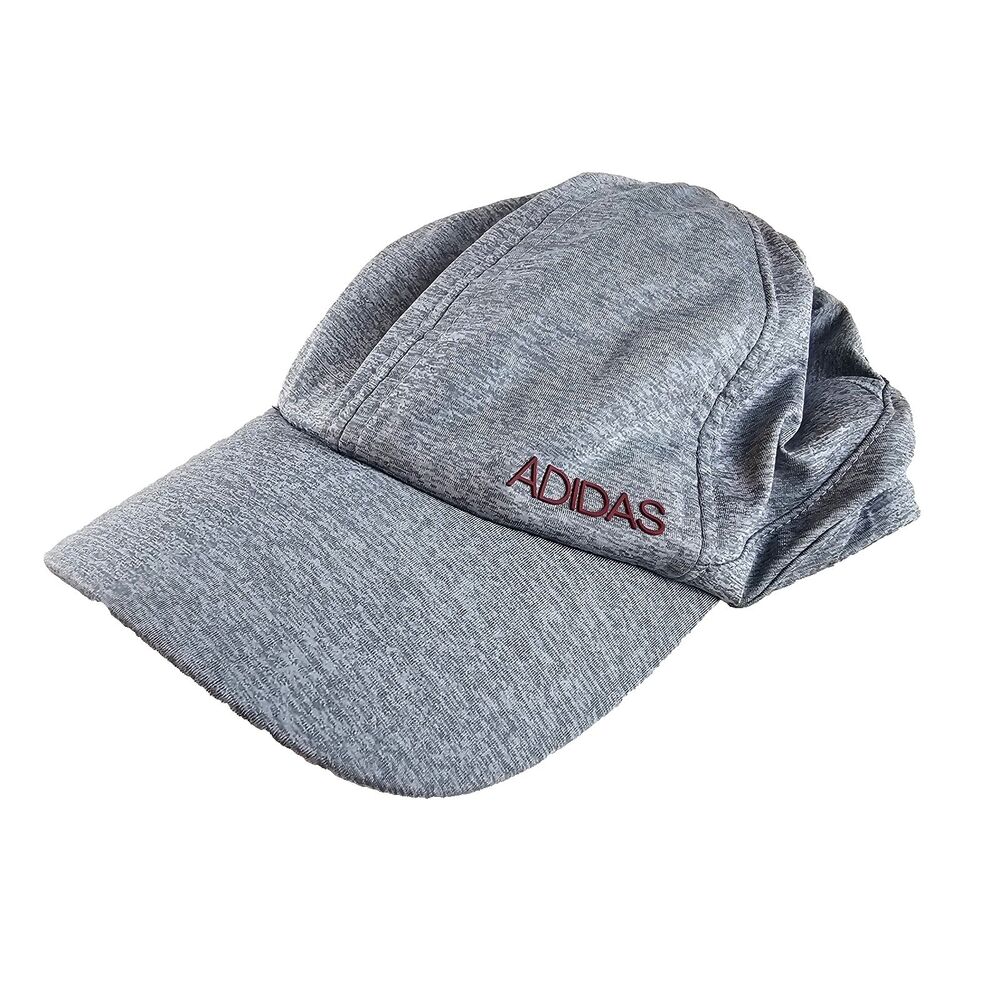 Adidas Womens Gray Heather Adjustable Baseball Cap Hat Running Golf Athletic
